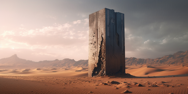 Server monolith re-emerging out of the ground
